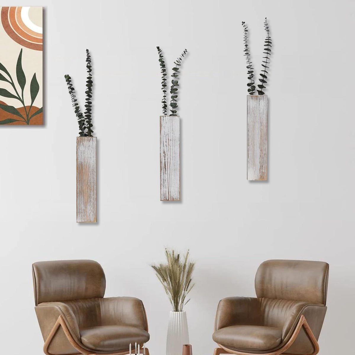 Set of 3 Vintage Wooden Wall Planters – product view 5 of 5