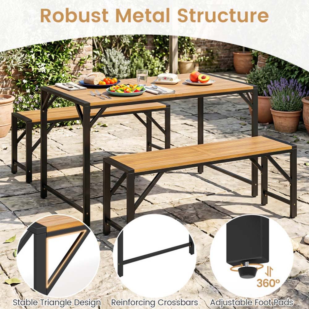 51-Inch Acacia Outdoor Dining Table – product view 6 of 11