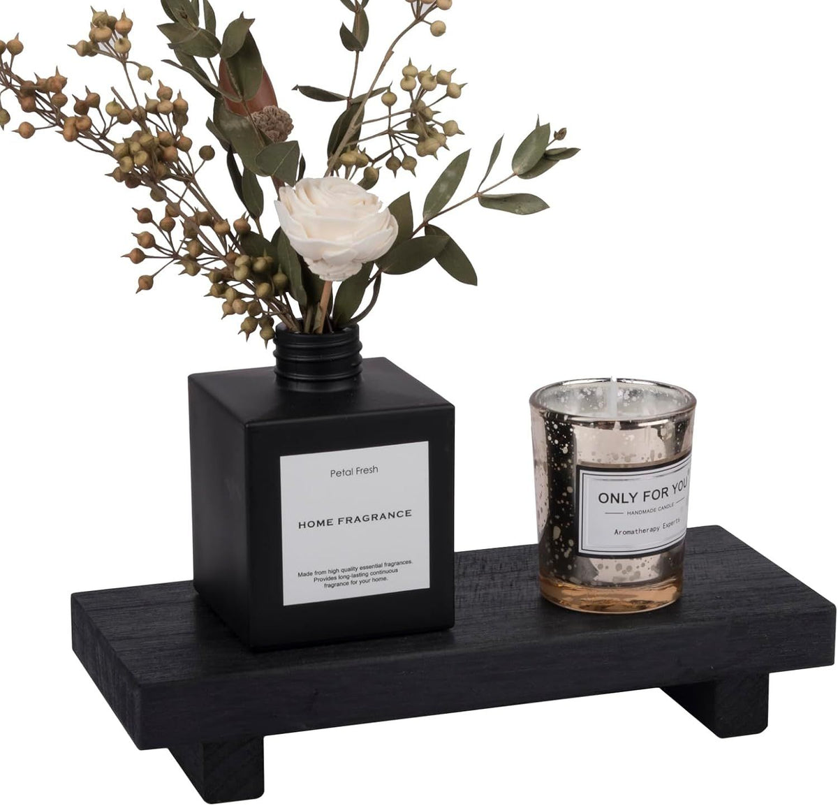 Black Wood Pedestal Tray – product view 4 of 7