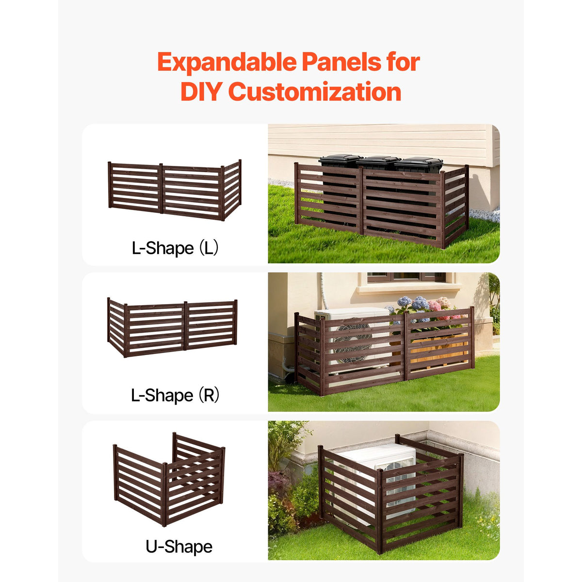 48-Inch 3-Panel Wood Privacy Fence – product view 3 of 12