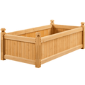 Fir Wood Rectangular Garden Planter, Light Brown – main product view