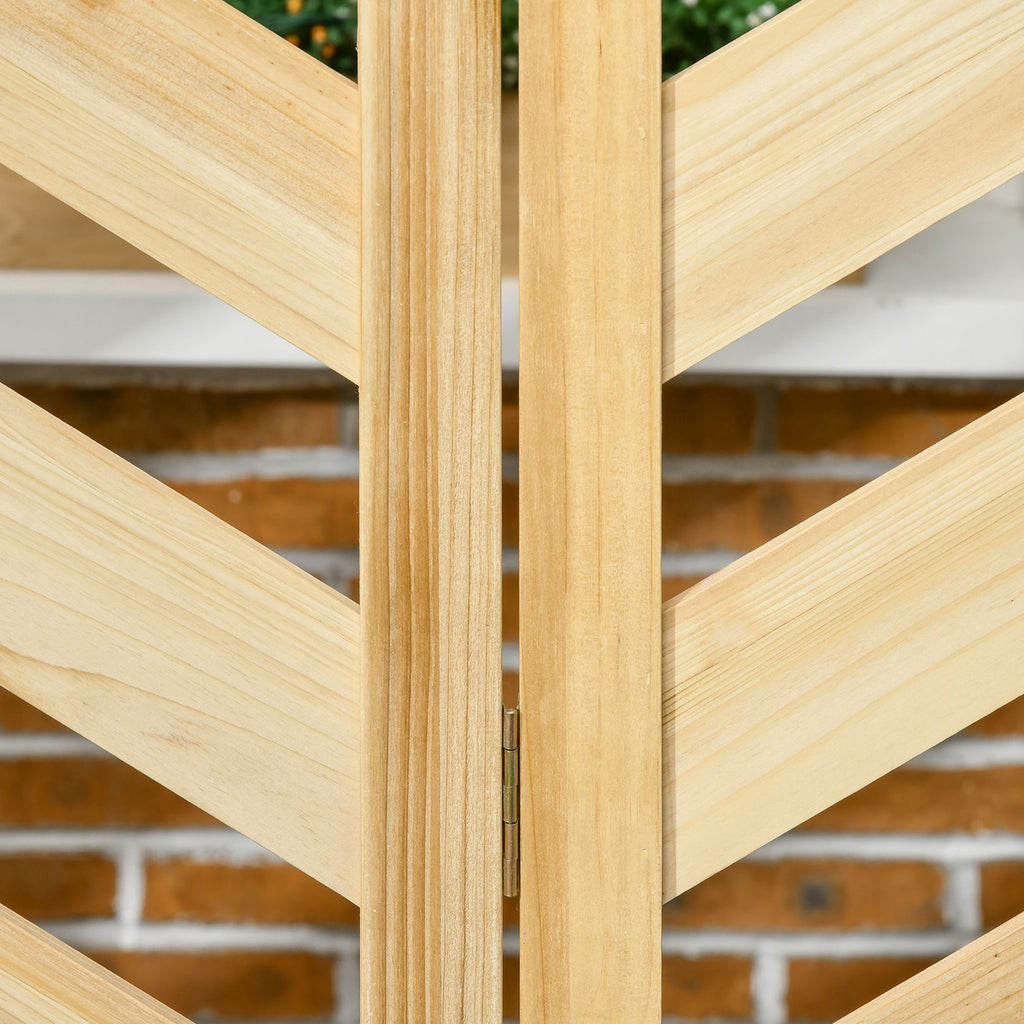 Wood Privacy Screen with 4 Planters and 3 Trellises – product view 8 of 11