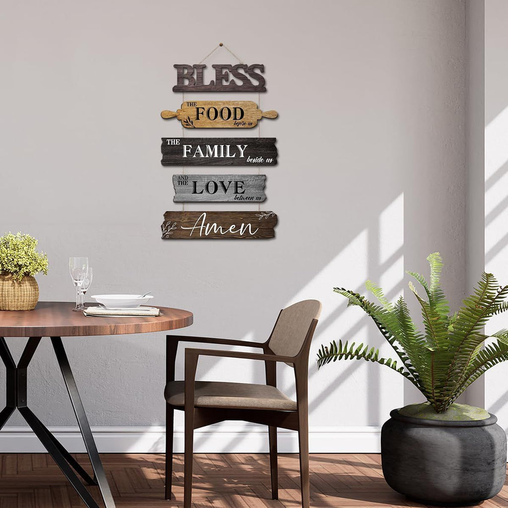 12x18-Inch “Bless the Food” Kitchen Wall Sign – alternate product view 3