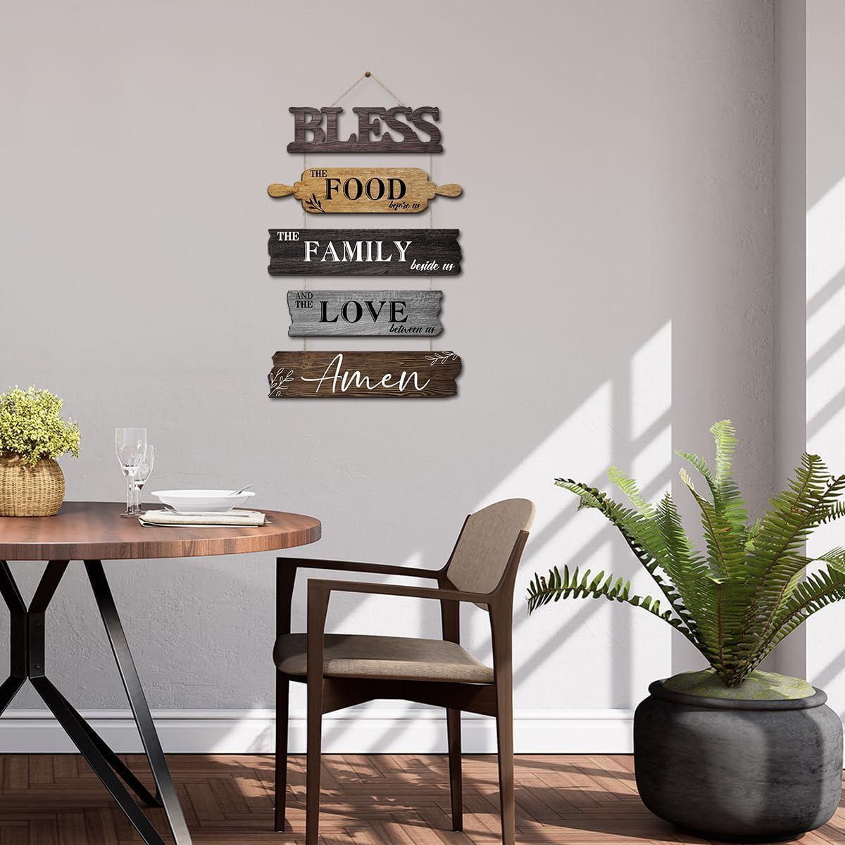 12x18-Inch “Bless the Food” Kitchen Wall Sign – alternate product view 3