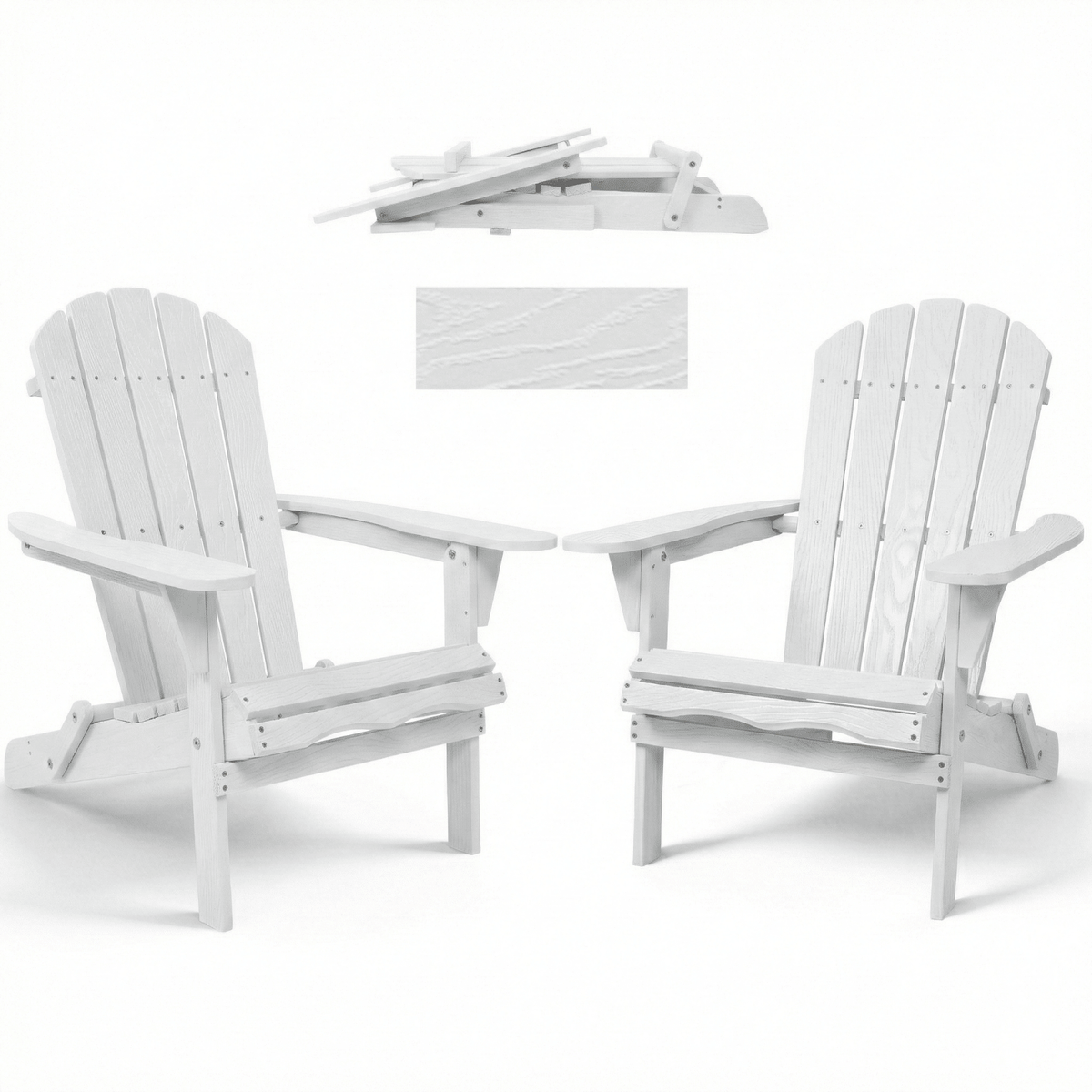 Folding Wood Adirondack Lounge Chair – product view 4 of 13