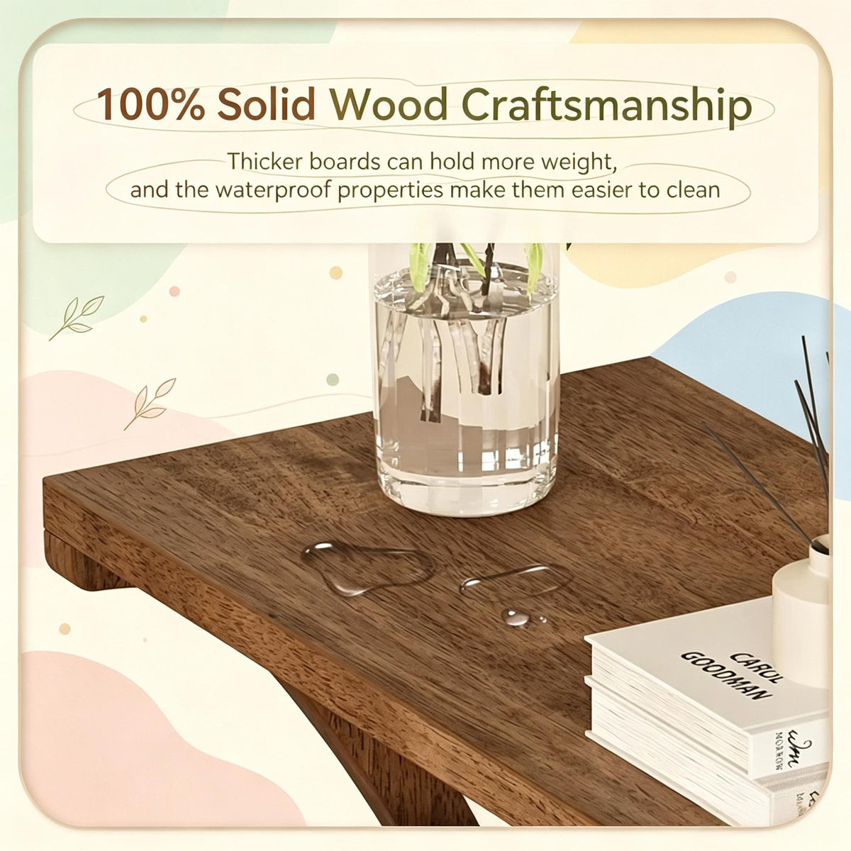 Narrow 2-Tier Wood End Table – product view 6 of 7