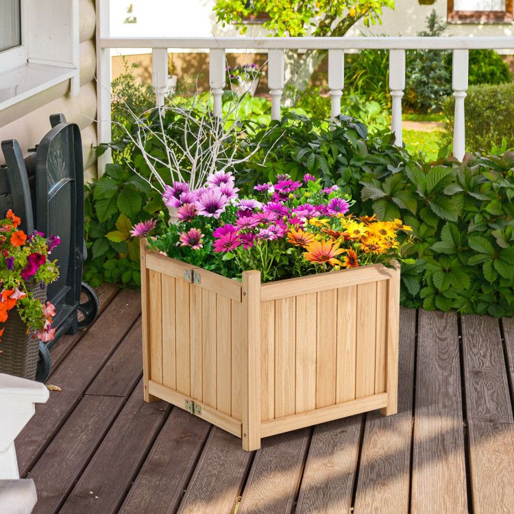 15-Inch Folding Fir Wood Planter – product view 2 of 10