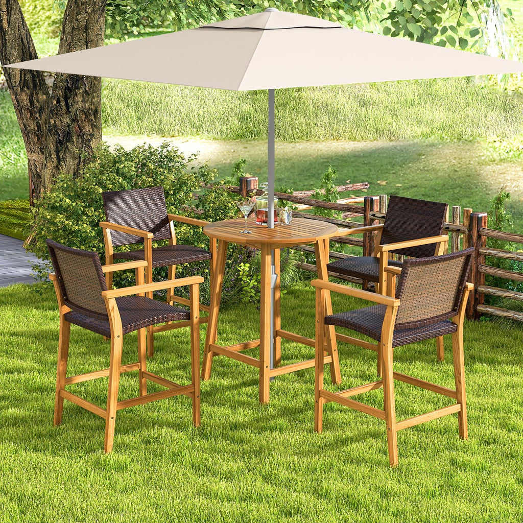 Outdoor Bar Table with Umbrella Hole – product view 9 of 10