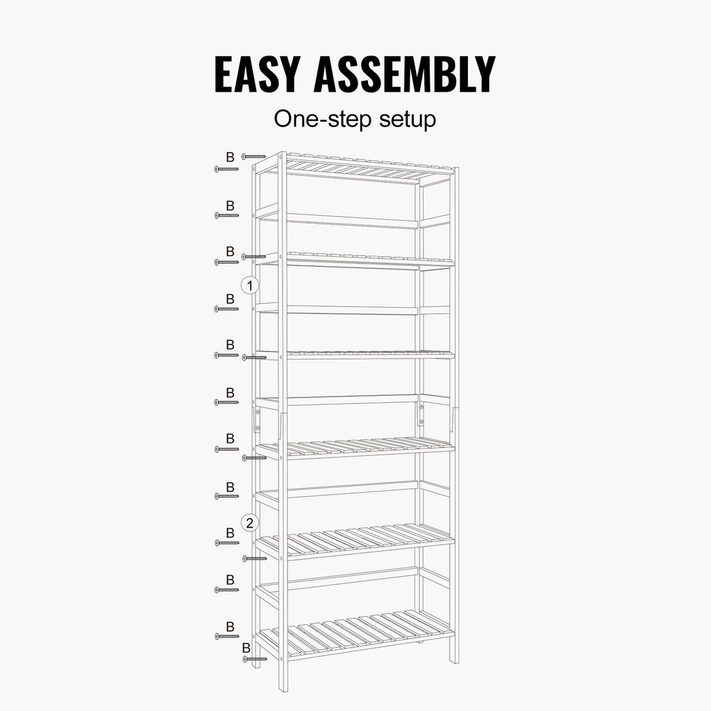 6-Tier Bamboo Bookshelf – product view 6 of 12