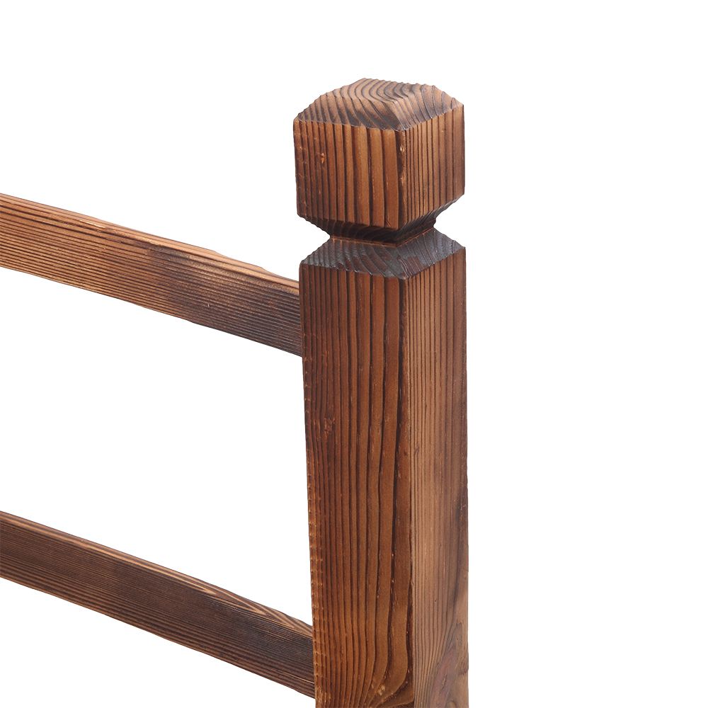 Carbonized Wood Decorative Garden Bridge – product view 8 of 14