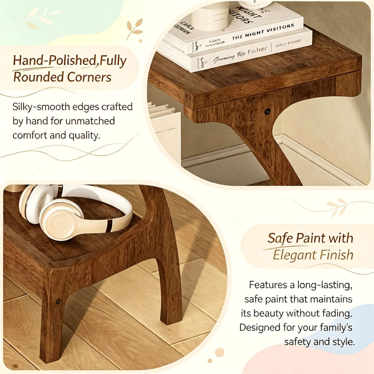 Narrow 2-Tier Wood End Table – product view 7 of 7