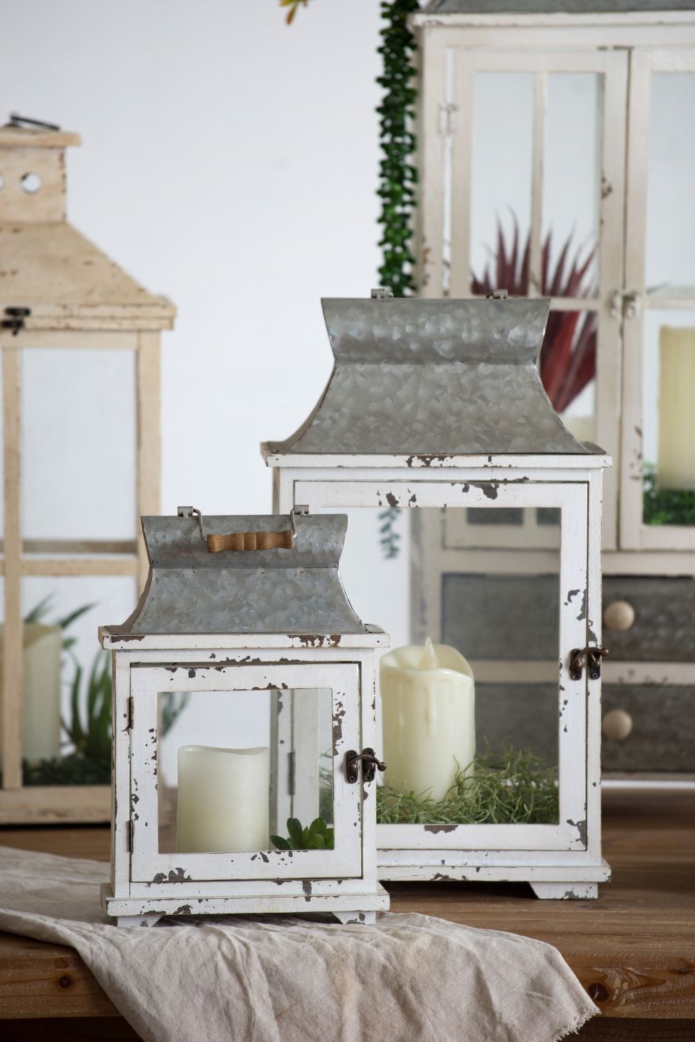 Decorative Wooden Hurricane Candle Lantern – product view 11 of 16
