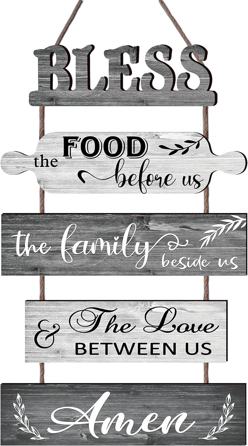 5-Piece 13x24-Inch Farmhouse Kitchen Wall Sign