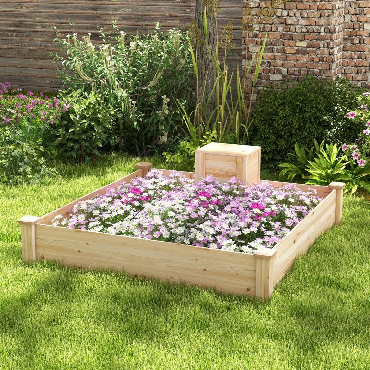49-Inch Raised Garden Bed with Compost Bin – product view 3 of 9