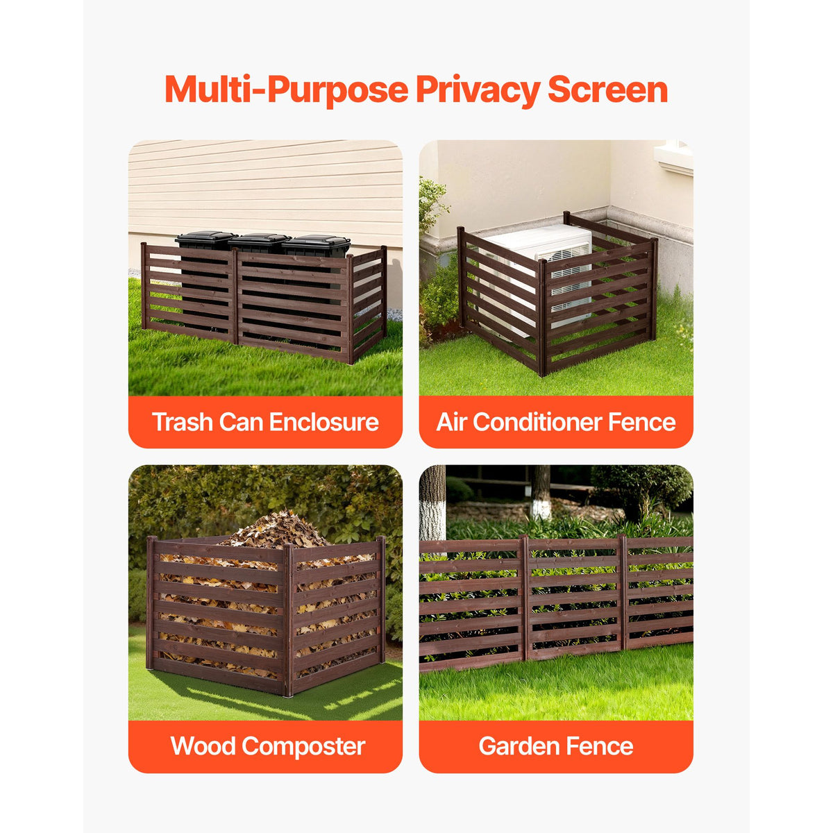 48-Inch 3-Panel Wood Privacy Fence – product view 6 of 12