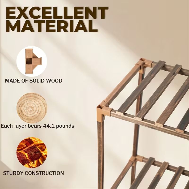 11-Tier Eucalyptus Corner Plant Stand – product view 4 of 9