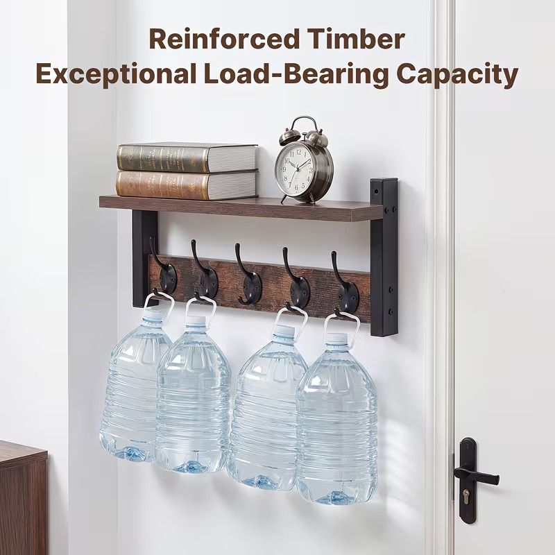 Wall-Mounted Coat Rack with Shelf – product view 9 of 14