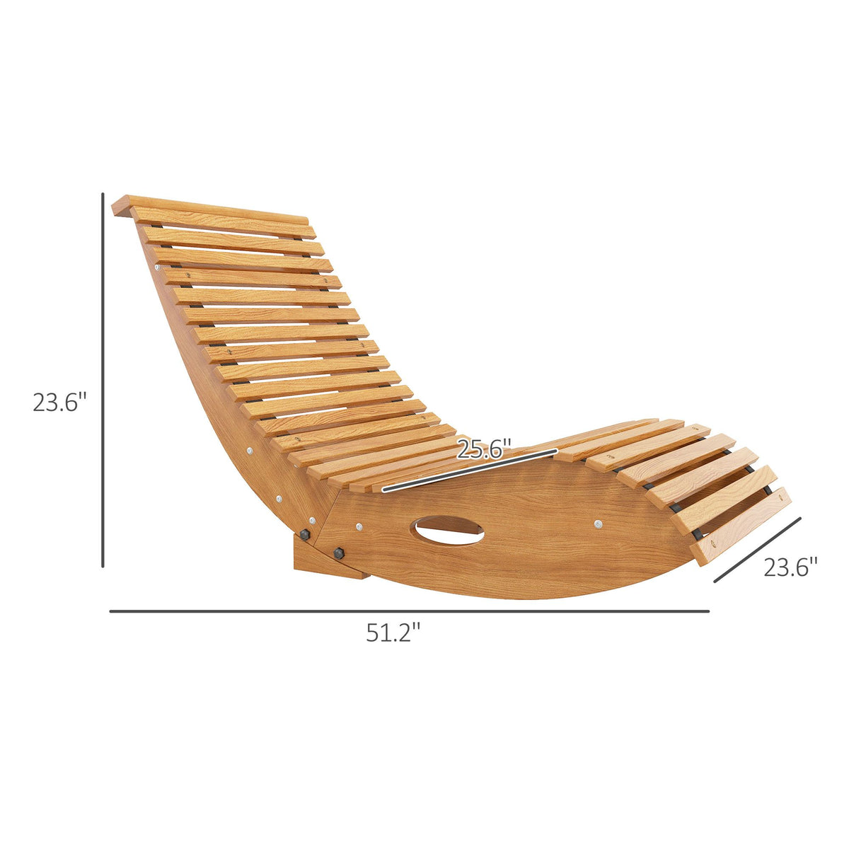 Teak Wood Outdoor Rocking Chair – product view 3 of 11