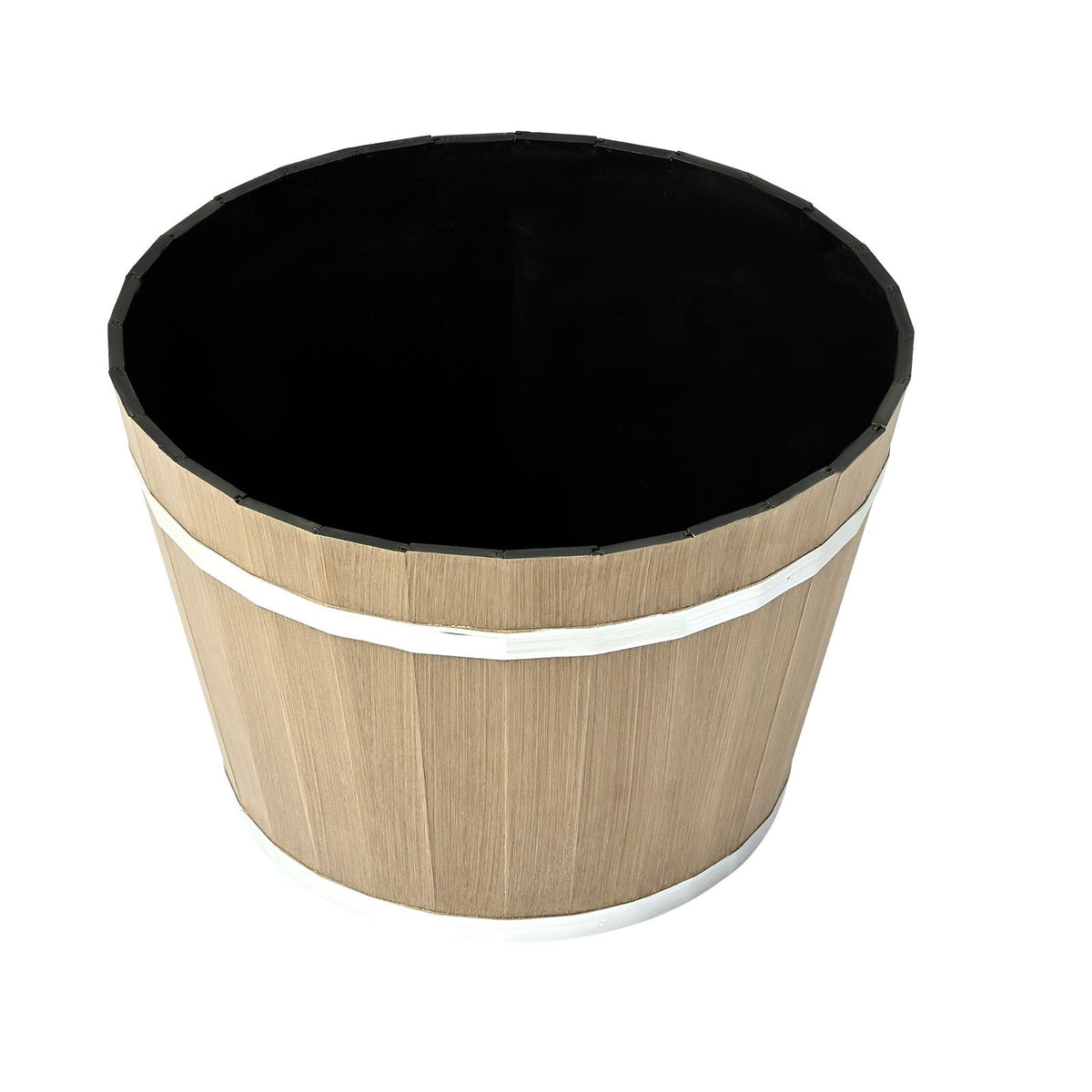 Set of 4 11.8-Inch Whiskey Barrel Planters – product view 3 of 9