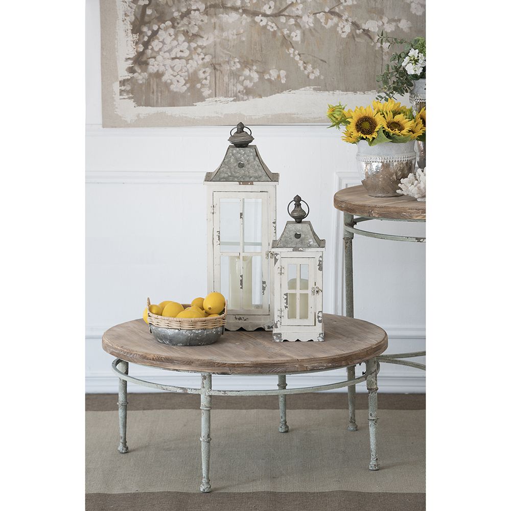 Large Decorative Wooden Hurricane Lantern – product view 5 of 18