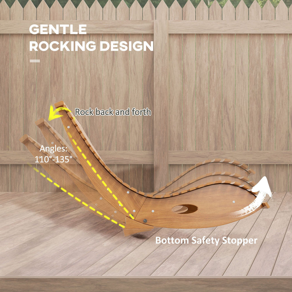 Teak Wood Outdoor Rocking Chair – product view 4 of 11