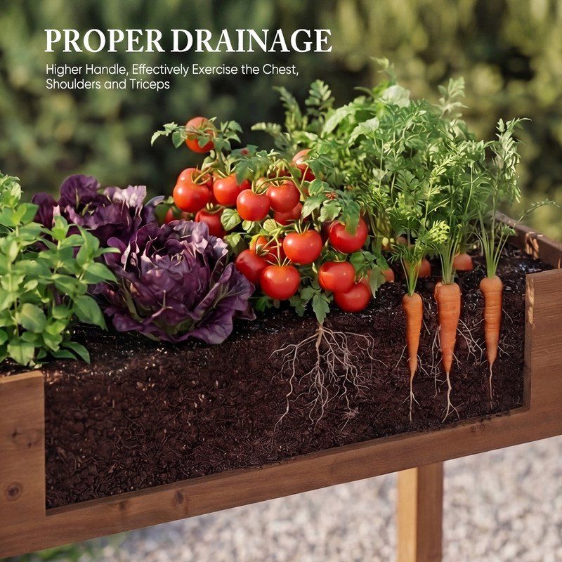 34-Inch Cedar Planter with Liner, Brown – product view 4 of 5