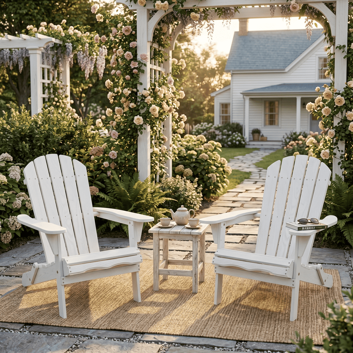 Folding Wood Adirondack Lounge Chair – product view 3 of 13