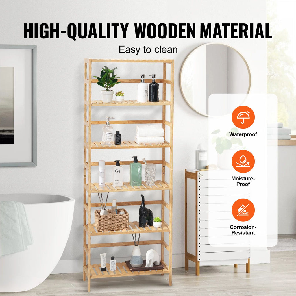 6-Tier Bamboo Bookshelf – product view 5 of 12