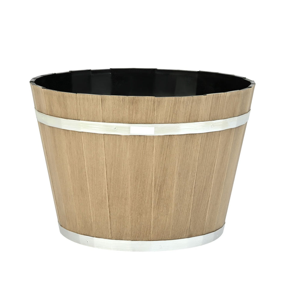 Set of 4 11.8-Inch Whiskey Barrel Planters – product view 4 of 9