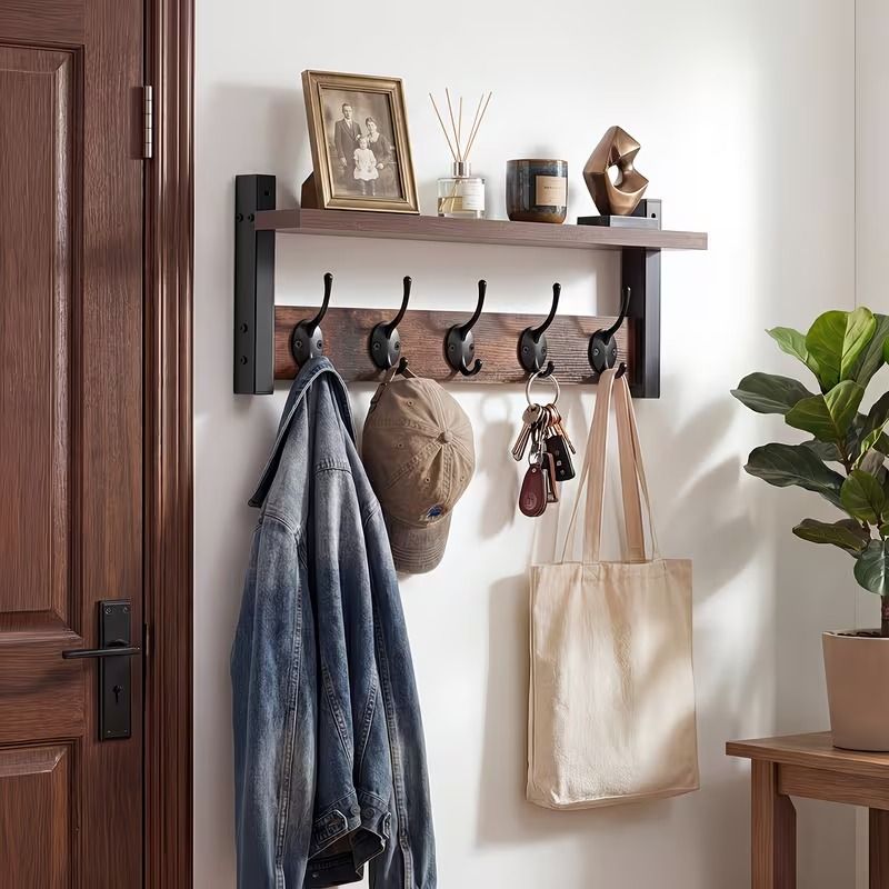 Wall-Mounted Coat Rack with Shelf – product view 4 of 14