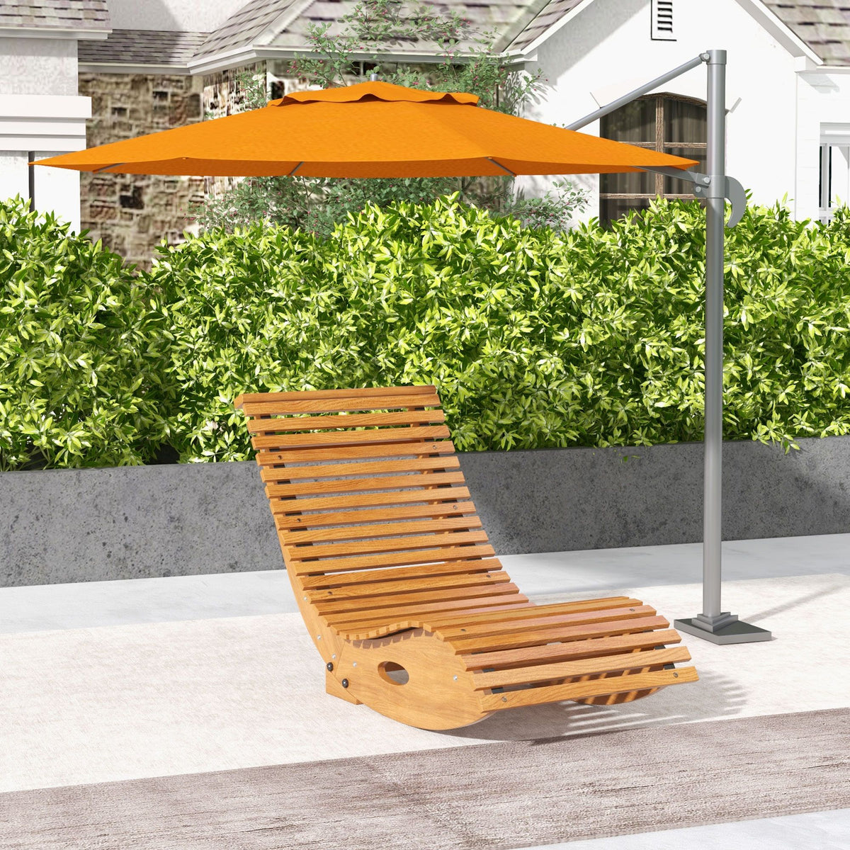 Teak Wood Outdoor Rocking Chair – product view 2 of 11