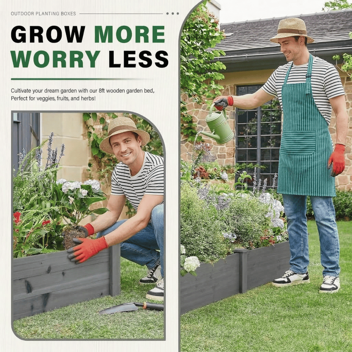 96-Inch Long Raised Garden Bed, Tool-Free Assembly – product view 15 of 15