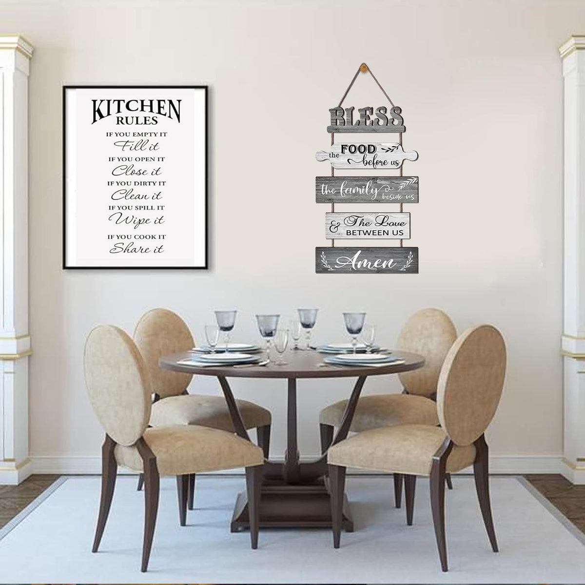 5-Piece 13x24-Inch Farmhouse Kitchen Wall Sign – alternate product view 3
