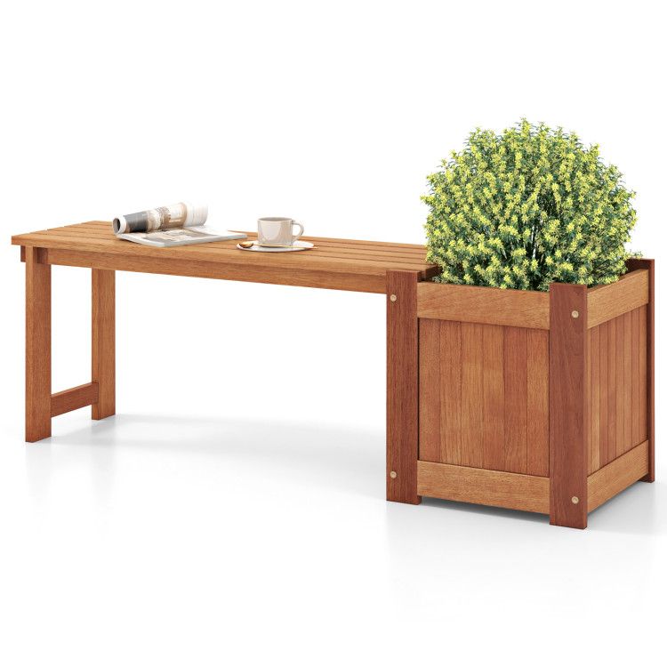 54-Inch Raised Garden Bed with Bench – product view 2 of 12