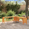 46-Inch Acacia Corner Bench with Planter – main product view