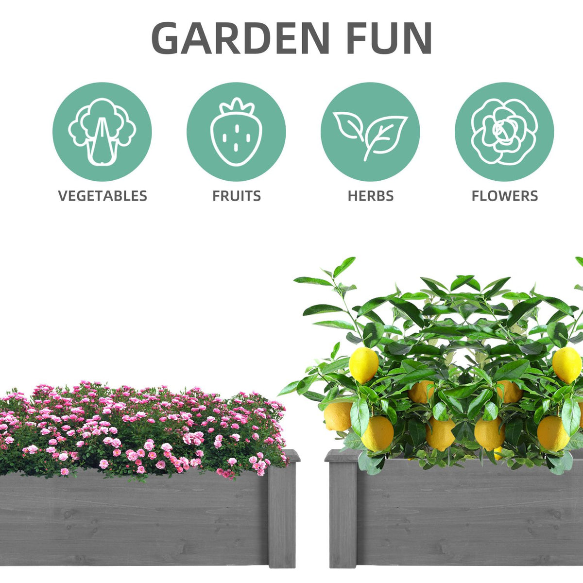 96-Inch Long Raised Garden Bed, Tool-Free Assembly – product view 8 of 15