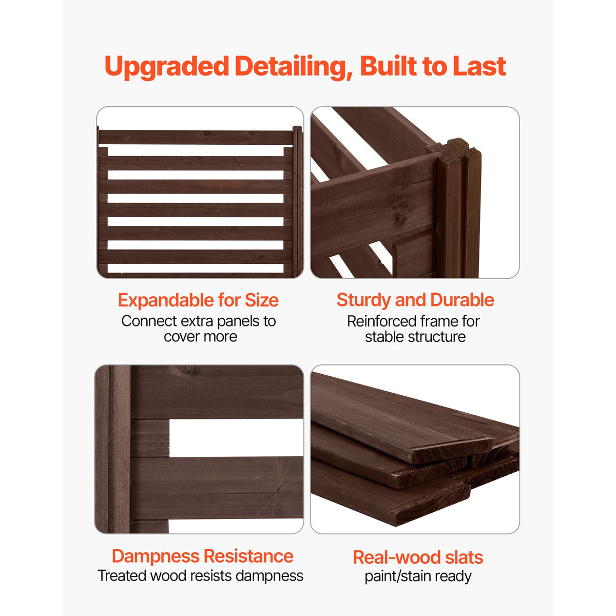 48-Inch 3-Panel Wood Privacy Fence – product view 5 of 12