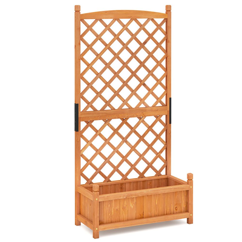60-Inch Raised Garden Bed with Lattice Trellis – product view 3 of 10