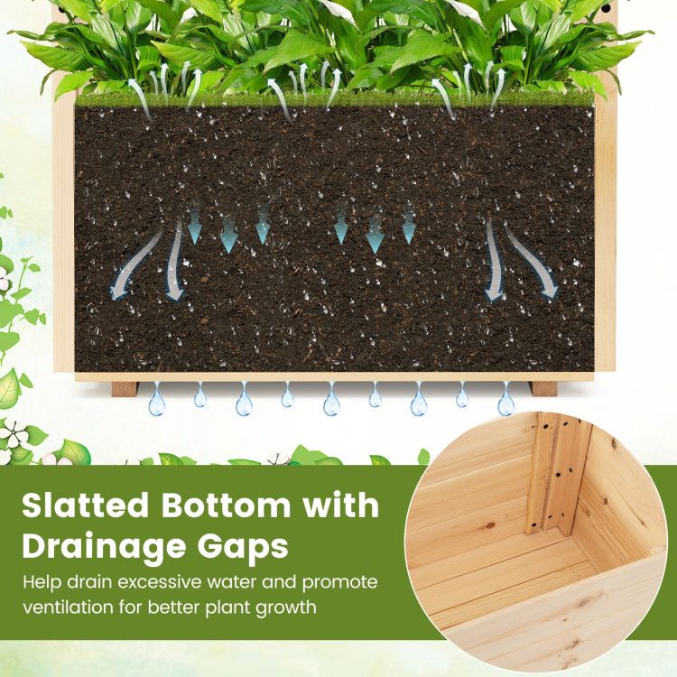 Pine Wood Planter with Trellis and Hanging Bar – product view 8 of 10