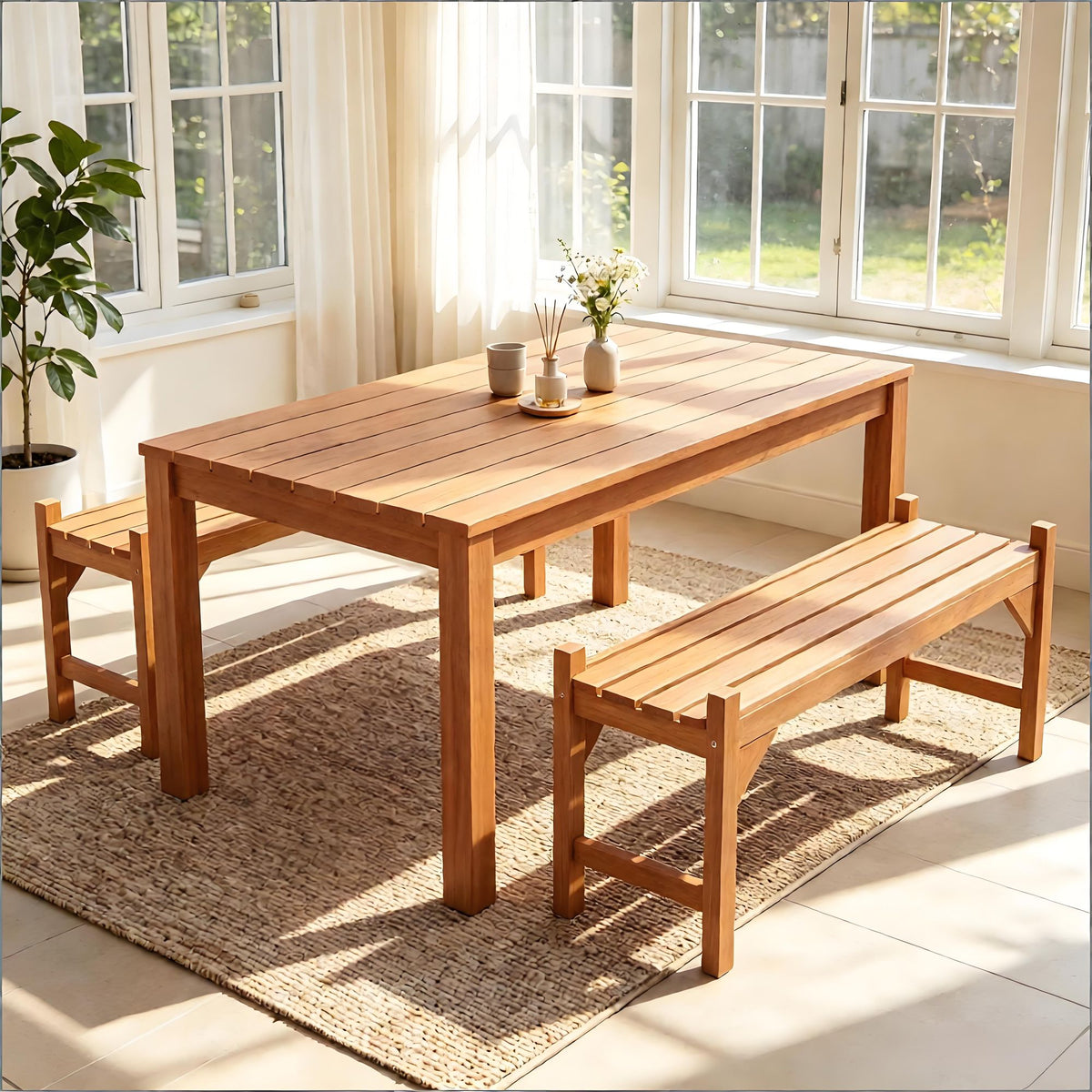 Set of 2 40-Inch Wood Outdoor Chairs – product view 5 of 6