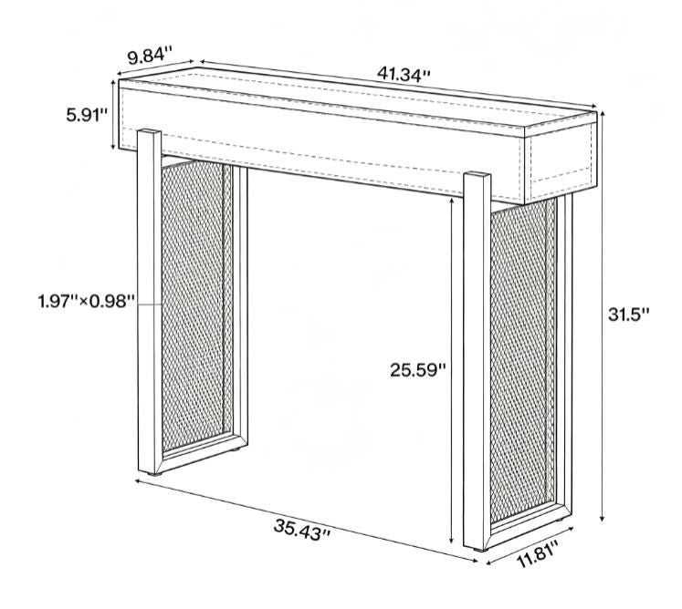41-Inch Console Table with Storage – product view 3 of 6