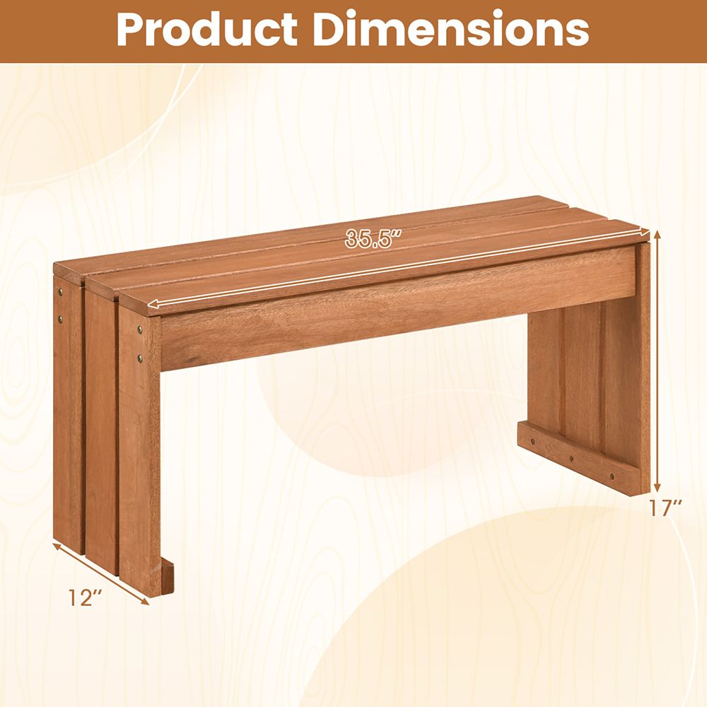 2-Person Solid Wood Garden Bench – product view 12 of 12