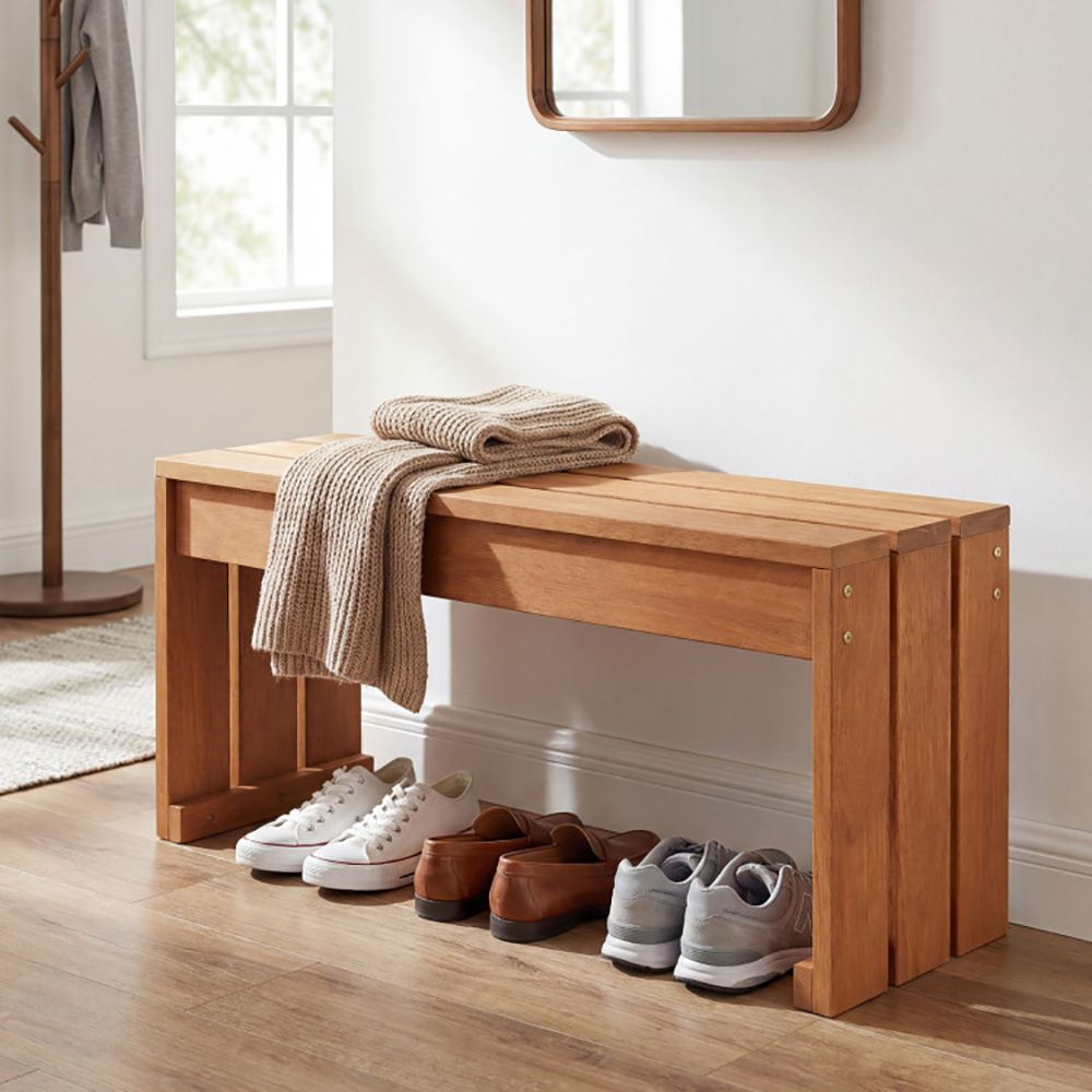 2-Person Solid Wood Garden Bench – product view 4 of 12