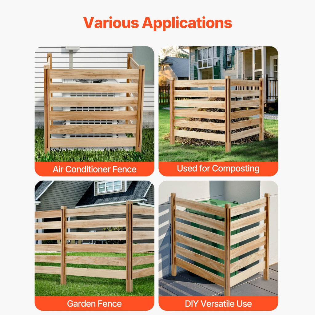 36-Inch 3-Panel Wood AC Privacy Fence – product view 6 of 12