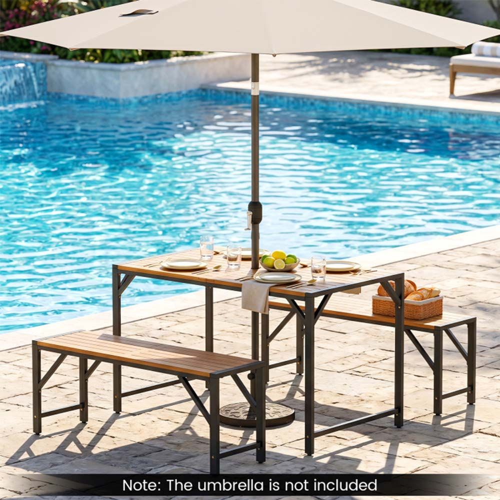 51-Inch Acacia Outdoor Dining Table – product view 3 of 11