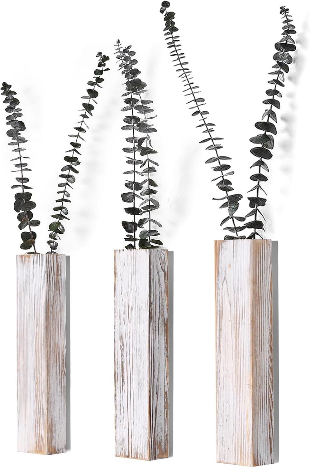 Set of 3 Vintage Wooden Wall Planters – product view 2 of 5