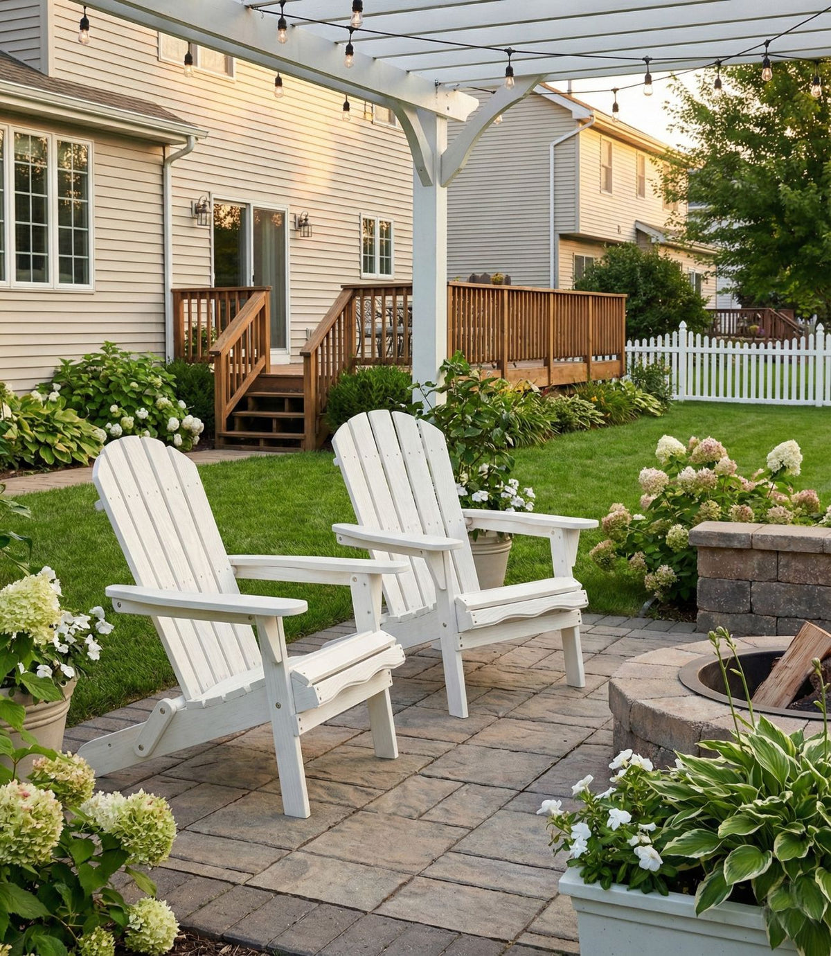 Folding Wood Adirondack Lounge Chair – product view 8 of 13