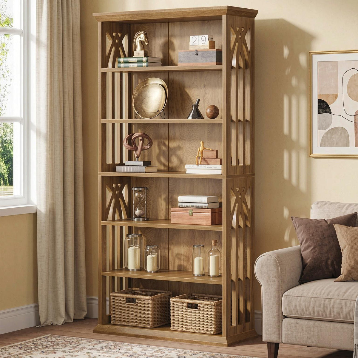 75-Inch 6-Tier Etagere Bookcase – product view 4 of 6