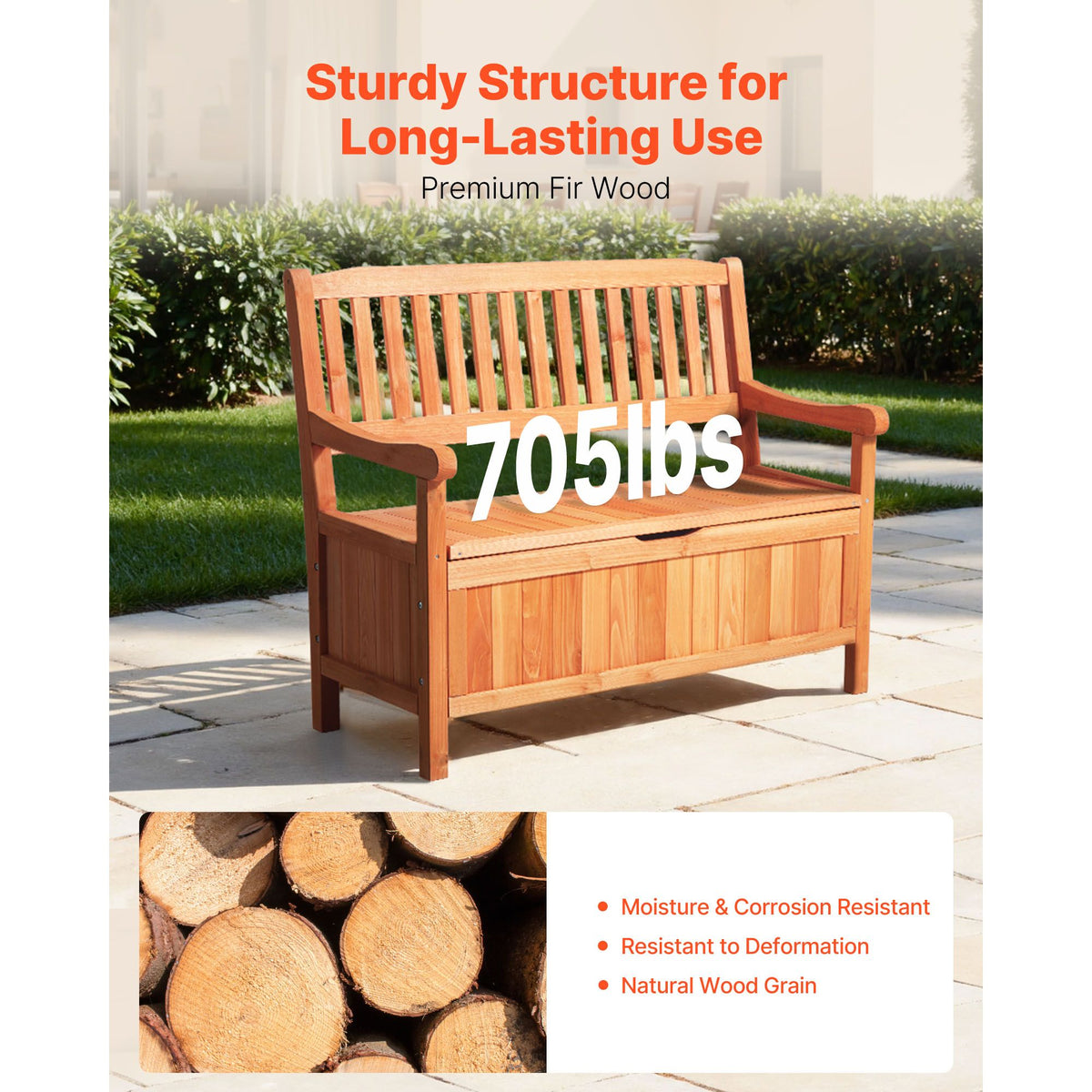 33-Gallon Outdoor Storage Bench – product view 3 of 11