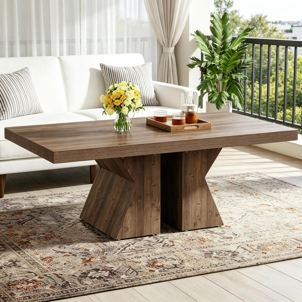 47-Inch Rustic Wood Coffee Table – product view 6 of 6